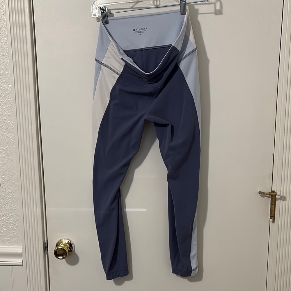 Athleta Two-Tone Blue Leggings